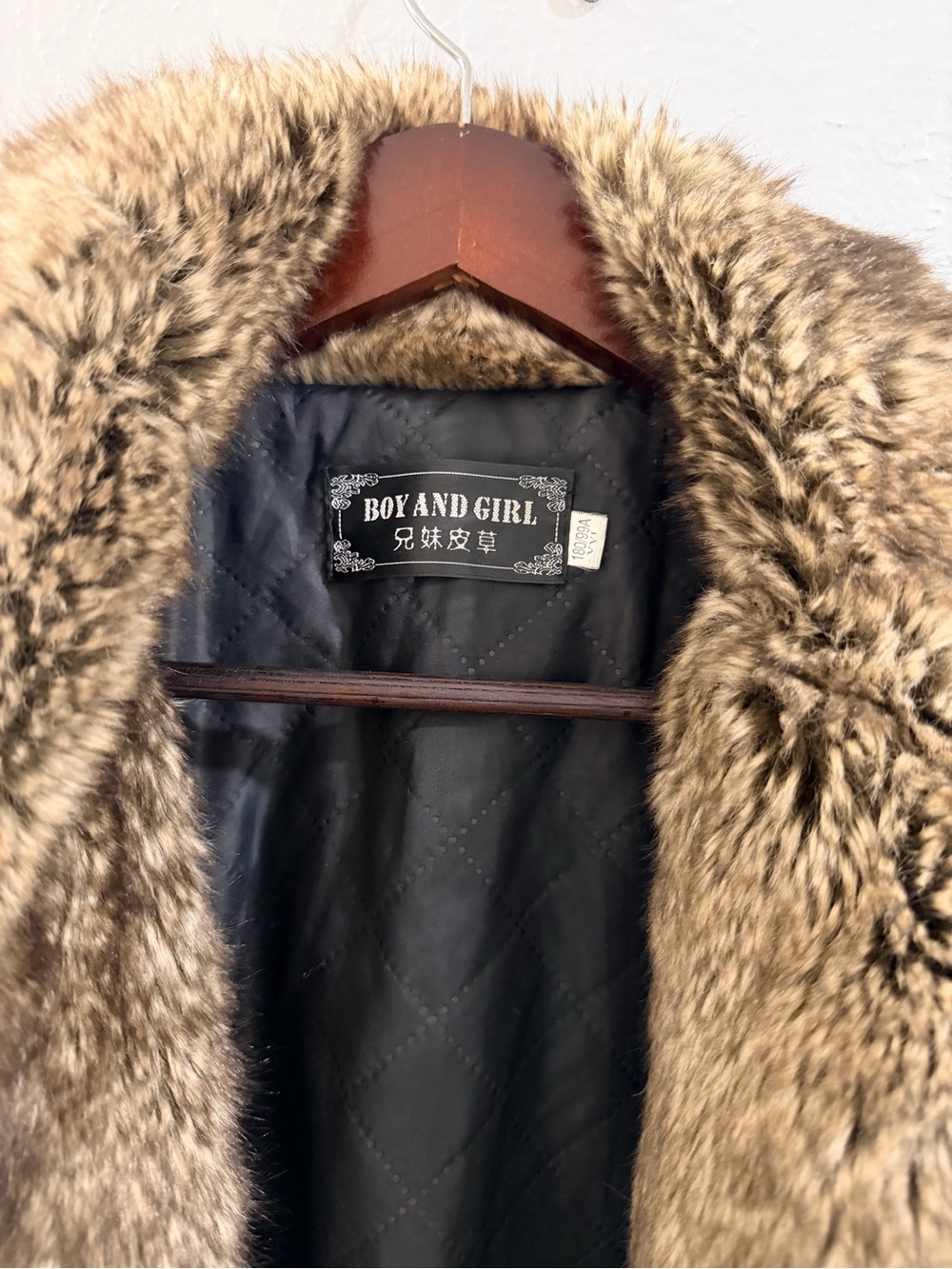 Vintage Faux Fur Coat - Brown - Picture 2 of 2